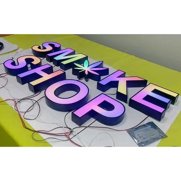 stainless-rgb-letters real project